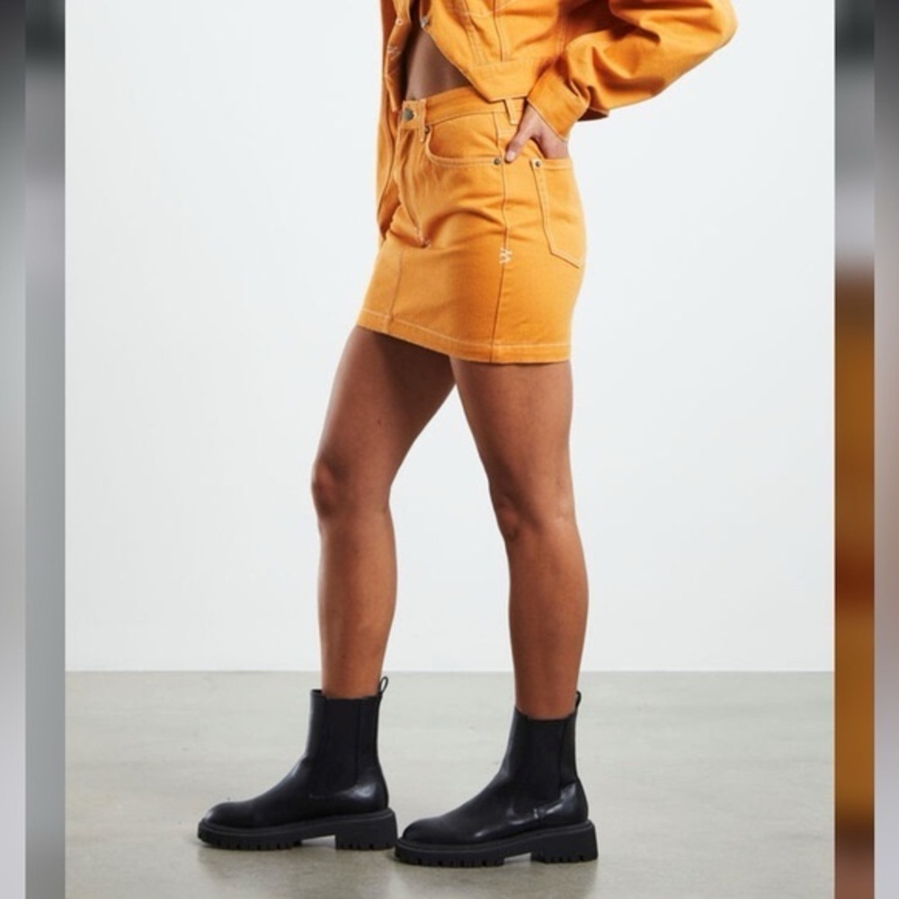 NWT KSUBI Super x Mini Skirt Flame Orange